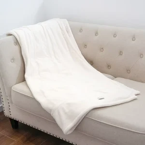 China Factory Winter Solid Modern Electric Heated Quilted Raschel Blanket 10 Heat Levels Temperature Control Machine Washable