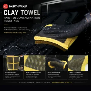 China Made Clay Towel Auto Detailing Cleaning Cloth Reusable Car Wash Microfiber Paint Surface Decontamination