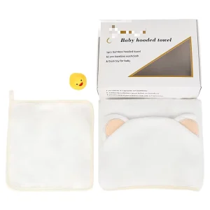 China Manufactured Washcloths Hooded Blanket Towel Set Quick Dry Bamboo Poncho Pattern for Kids Cute Printed Style for Newborn