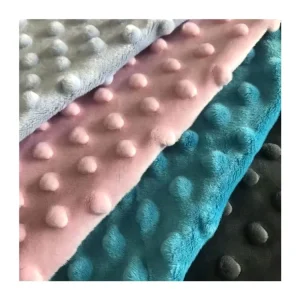 China Manufacturer 100% Polyester Soft Dot Minky Fabric by the Yard for Blankets Bedding