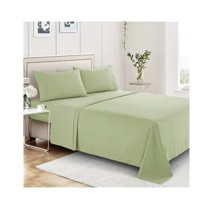 China Manufacturer 4 in 1 Bedding Set Fitted or Flat Queen Size king Double Bed Sheet White Bed Sheets for Hotels