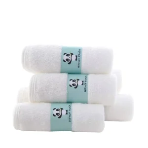China Manufacturer Baby Bath Towel Bamboo Face and Hand Towels for Babies Single Strip Design