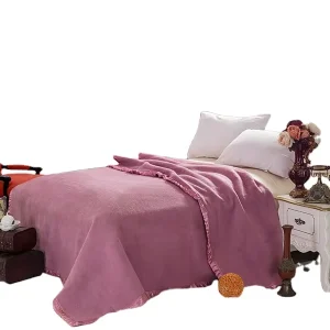 China Manufacturer High Quality 100% Wool Raschel Blanket Plain Woven Style for Hotel and Airplane Use