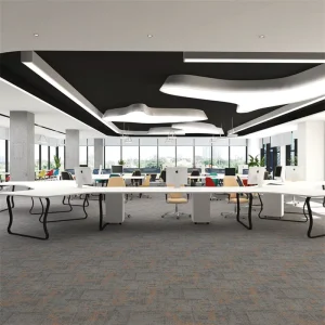 China Manufacturer Modern Cushioned Antibacterial Water Proof Self Adhesive Carpet Tiles for Office