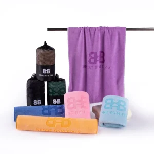 China Manufacturers Custom Logo Printed Quick Dry Recycled Microfiber Waffle Weave Golf Towel Microfiber Sport Towel