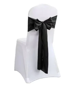 China OEM Factory Polyester White Chair Covers Sashes and Premier Table Linens