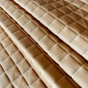 China OEM&ODM Factory Copper Fibre Jacquard Warp Knitted Organic Stretch Yarn Dyed Mattress Fabric 300g m Medium Weight