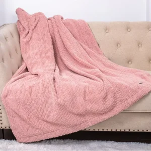 China Portable Heated Electric Throw Blanket with Temperature Control Soft PV Fleece Machine Washable for Winter Use