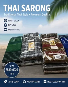 China Sarong Large Quantity Available 100% Polyester Fabric Memory Classic Design for Men