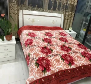 China Supplier Flower Printed Flannel Blankets for Bedding Sheet