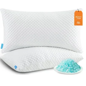 China Supplier Shredded Memory Foam Cooling Pillows with Zipper Firm Bed Pillows Adjustable for Hot Side Back Stomach Sleepers