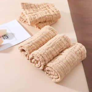 China Supplier Small Handkerchief square Cotton Gauze Towel Face Wash Cloth Gauze Muslin Saliva Towel