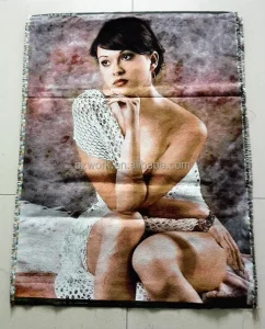 China Supplier’s 39×70 Inch Jacquard Woven Throw Blanket with Women’s Print Wall Hanging Tapestry Option
