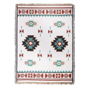 China Supply 20% Cotton 80% Polyester Boho Woven Blankets Throws Yoga Blanket Sofa Large Blankets for