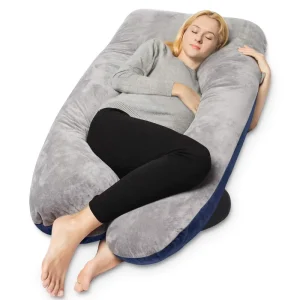 China Velvet Removable Cover Side Sleeping Big U Shaped Maternity Body Pillow for Pregnant Women