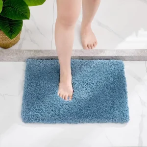 Chinese Customized PET Friendly Stain Resistant Plush Rugs Soft Shaggy Tufted Bath Mat High Pile Non Slip Door Mat Hotel Plain