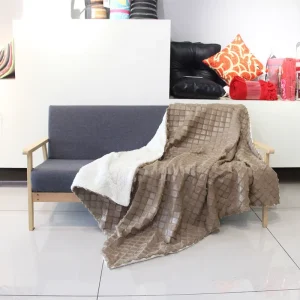 Chinese Distributor Warm Cotton Bed Solid Color Sherpa Blankets for Winter