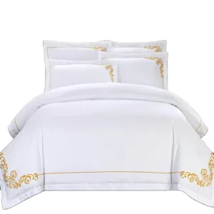 Chinese Home Textiles 100% Cotton Satin Fabric Duvet Cover Set Bedding Set
