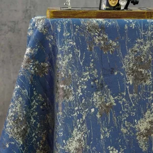 Chinese Ink Wash Wild Flower Yarn Dyed Jacquard Fabric for Cheongsam Dress Pants Table Runner