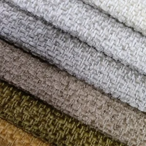 Chinese Manufacturer Textile Raw Material Woven 100% Polyester Linen Sofa Fabric for Sofa