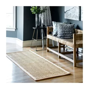 Chinese Natural Seagrass Fiber Woven Runner Rug modern Seagrass Runner Rug Stairs