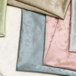 Chinese Style 100% Polyester Jacquard Fabric Vintage Oriental Floral Brocade Textile for Modern Hanfu and Dress