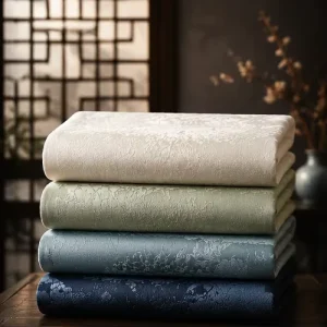 Chinese Style Jacquard Fabric Dyed Pattern Soft Breathable Memory Durable Satin Woven Cloth for Hanfu Qipao Garment Mattress