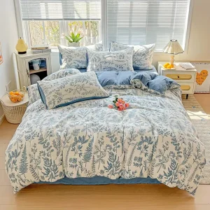 Chinese Style Queen Quilt Comforter 3-Piece Customizable Woven Bedding Set 40-Count 200TC Polyester Washable Home Use