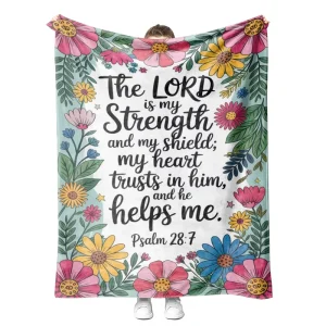 Christian Religious Bible Verses Blanket Custom Soft Fleece Flannel Throw Blanket