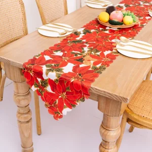 Christmas Dining Tablecloth Merry Xmas Decoration Table Runner Happy New Year Christmas Table Runner