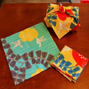 Christmas Furoshiki Gift Wrapping Cloth Holiday Printed Reusable Eco Fabric Minimalist Cotton