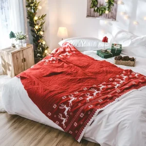 Christmas Gift Home Decoration Throws for Sofa Knitted Blanket