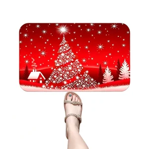 Christmas Limited Edition Animal Print Polyester Cushioned Absorbent Non slip Machine Washable Kitchen Bathroom Hotel Door Mat