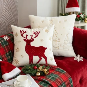 Christmas Series Throw Pillow Covers Cross border Supply Sofa Cushion Cover for Living Room Bedroom Decoration