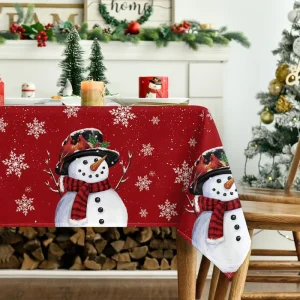 Christmas Table Runner Table Cloth Table Cover Decor Cotton Polyester Holiday Kitchen Dinning Party Home Decoration