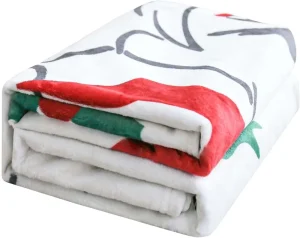 Christmas Throw Blanket Santa Merry Christmas Blanket for Couch Sofa Bed Soft Cozy Cute Funny Cartoon Blanket