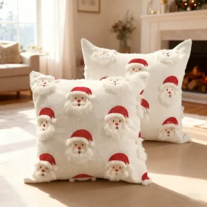 Christmas Throw Soft Faux Fur Pumpkin Autumn Harvest Fluffy Plush Pillow Cases for Couch Cushion Covers OEM ODM