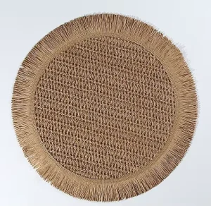 Circle Woven Placemats Heat Resistant Table Mats Non-slip Place Mats for Daily Gathering Outdoor Dining Table Decor