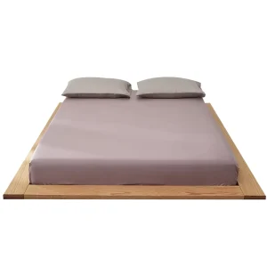 Clair 100% Cotton Fitted Bed Sheet Set With Pillowcase Three Piece Embroidery Soft Breathable Bedset