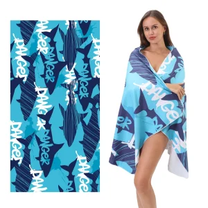 Claire Custom Lively Colors Quick Dry Lightweight Large Size Turkish Microfiber Beach Towel