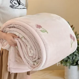 Class Double-layer Thickened Raschel Blanket Ultra-soft Cloud Blanket Office Nap Blanket Milk Velvet Sofa Blanket All-season Use