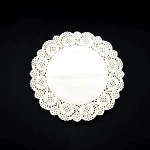 Classic 12.5 Inch Oil Absorption Super White Paper Doilies and Place Mat with Deep fry Food