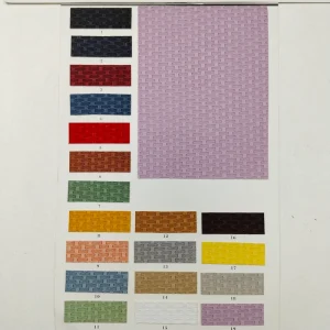 Classic Basketweave Embossed PVC Decorative Leather 3D Woven Pattern Synthetic Leather for Furniture