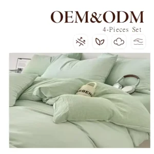 Classic Comfort 4Pcs Bedding Set Duvet Cover Set for Home Hotel Guest Room Apartment All Season Daily Use