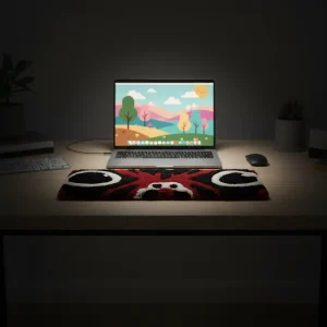 Classic Keyboard Carpet Non Slip Table Mats Hand Tufted Rugs for Computer Use