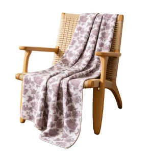 Classic OEKO-TEX Pink Solid 300GSM Printed Mohair with 180gsm Plush Throw Breathable Blanket