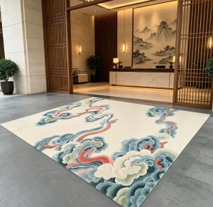Classic Oriental Vintage Handmade Wool Carpet Hand Knotted Antique Floral Geometric Pattern Custom Design Large Floor Rug