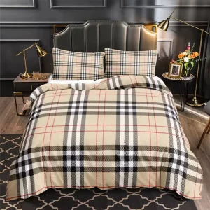 Classic Plaid Design 3D Digital Printed Bedding Bed Sheet Pillow Cases Duvet Cover Set