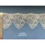 Classic Sheer Lacework Narrow Stripe Embroidered 100% Polyester Knitted Fabric Custom Width Weight for Girls In Stock Items
