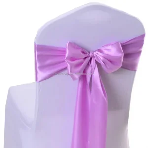 Classic Solid Color Ribbon Chair Back Sash Exquisite Bow Design for Various Hotel Events and Celebration Chair Decoration